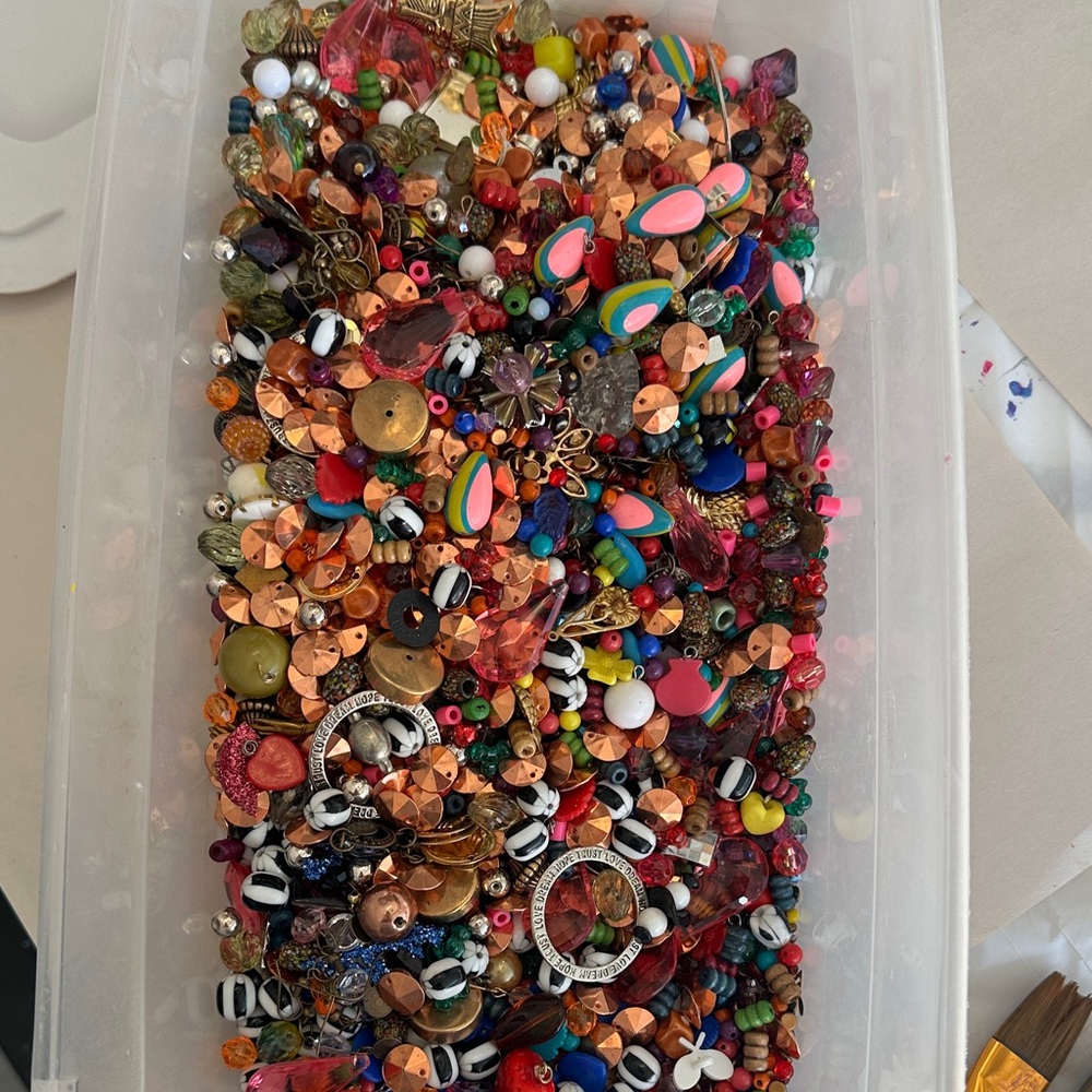 Mixed Bead Lot - crafts- Multicolor Assorted Jewelry Findings